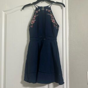 J.O.A. Denim Blue Fabric with Ivory Tag Size XS Excellent Condition!